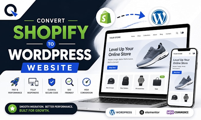convert shopify website to wordpress