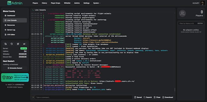 create a fivem server and be your server developer