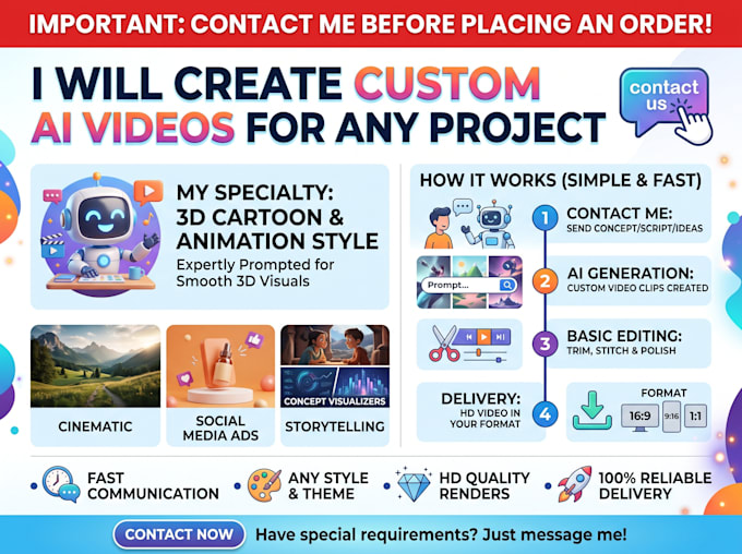 create custom ai videos for any project