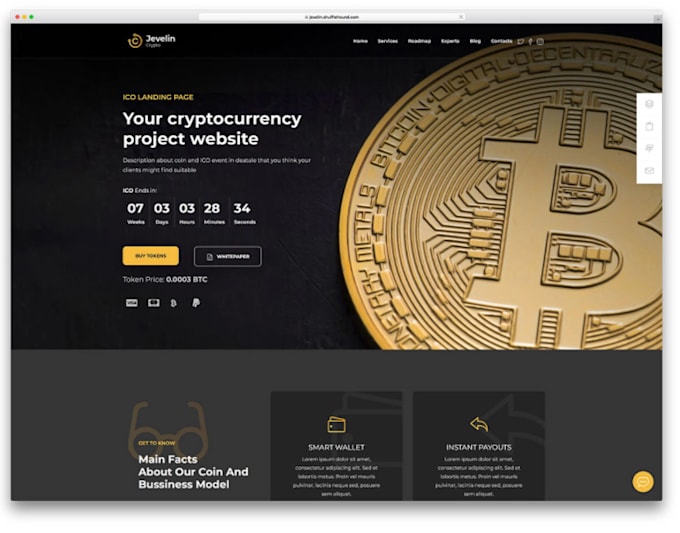 create a cryptocurrency, coin or meme token website