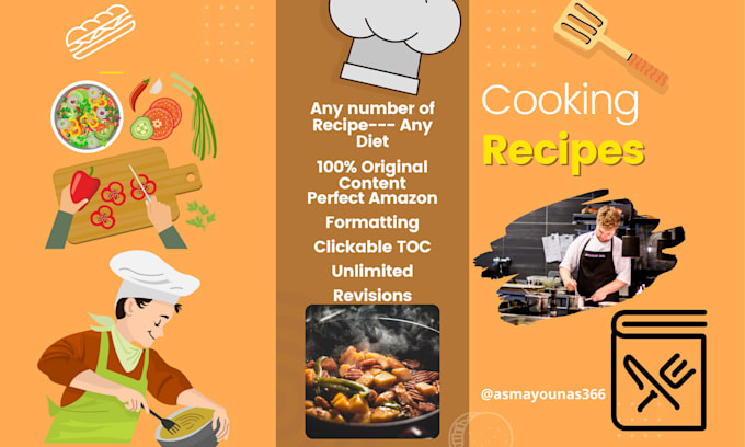 professionally write your recipe ebook and cookbook