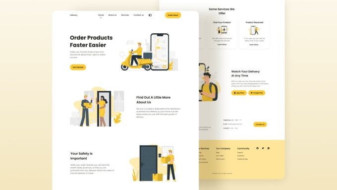 Create modern landing page using html css js or react js by Hasiisl ...