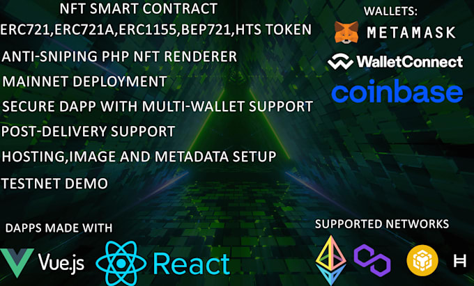 make nft or ft smart contract, mint dapp, mint engine