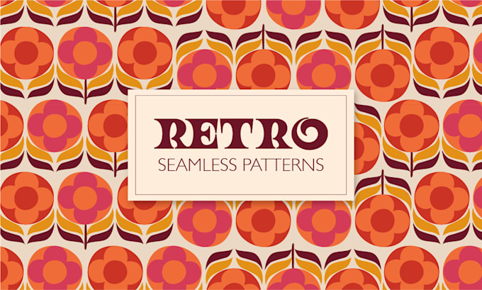 design a seamless pattern with the 60s or 70s retro vibe