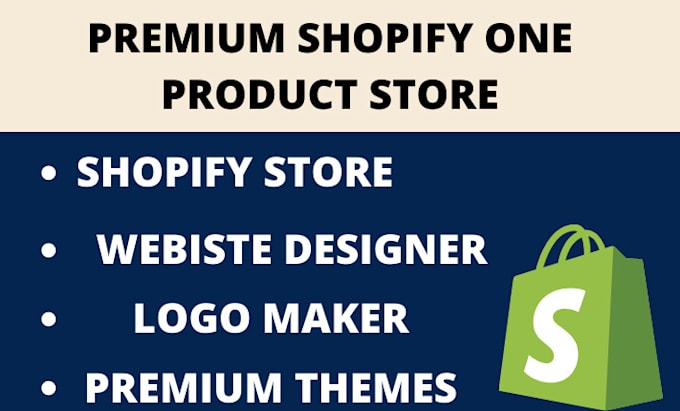create a one product shopify store, website