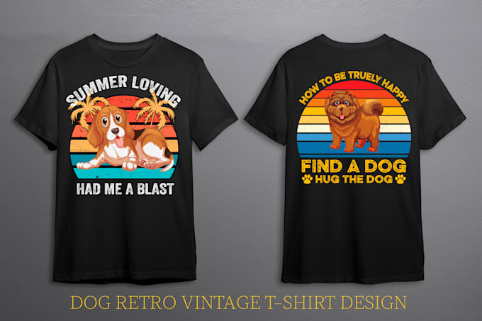 do dog retro vintage tshirt design