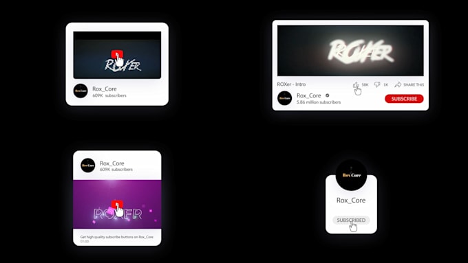 create animated youtube, facebook, instagram buttons