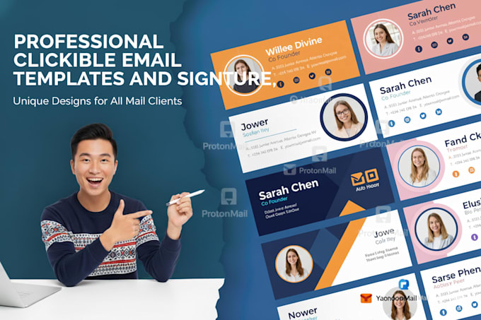 make HTML clickable email signature and email template
