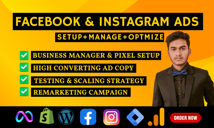 create shopify facebook ads meta fb ad campaign advertising instagram marketing