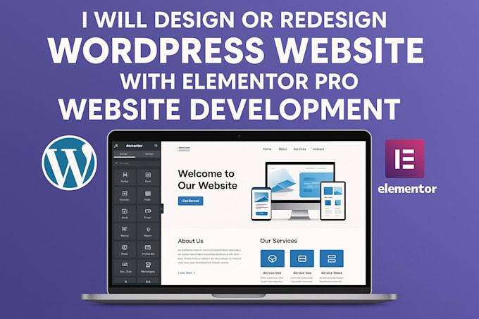 design or redesign wordpress website with elementor pro, website development