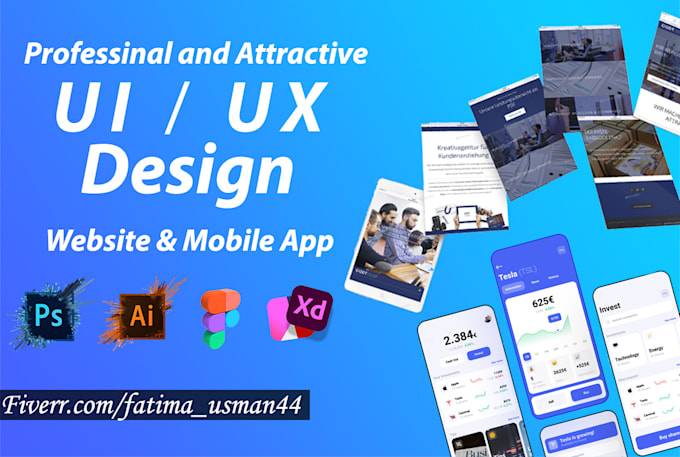 create professional interactive web and mobile UI UX design
