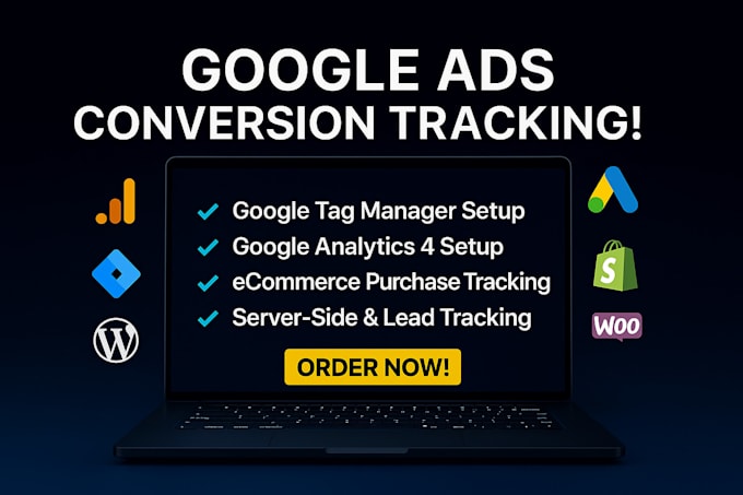 setup google ads conversion tracking and ga4 ecommerce tracking via GTM
