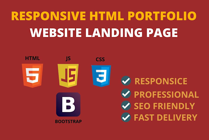 Create a website landing page and html portfolio website by Sultan879 ...