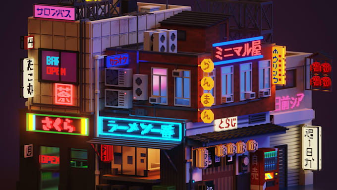 create anything you ask me for in voxel art