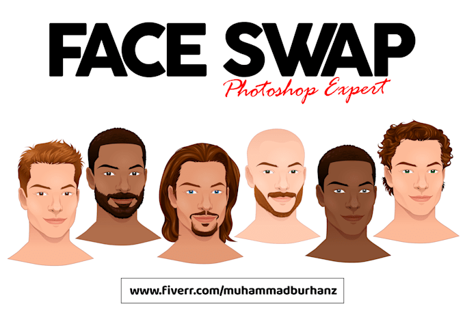 do quick face swap, head change, photoshop editing in 1hr