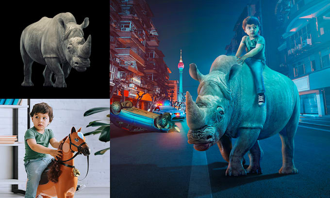 do creative photo manipulation, photoshop editing, and retouching
