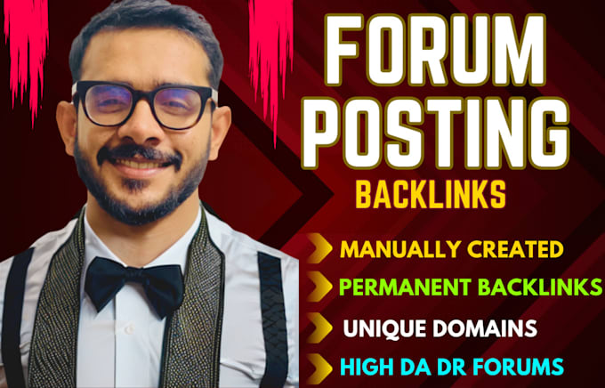 forum backlinks by posting in high authority threads manually