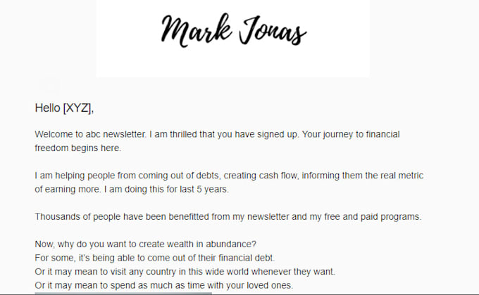 write your email copy I am really good at it