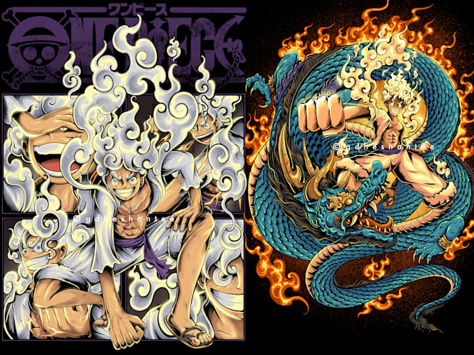create awesome japanese or anime art for tshirt tattoos etc