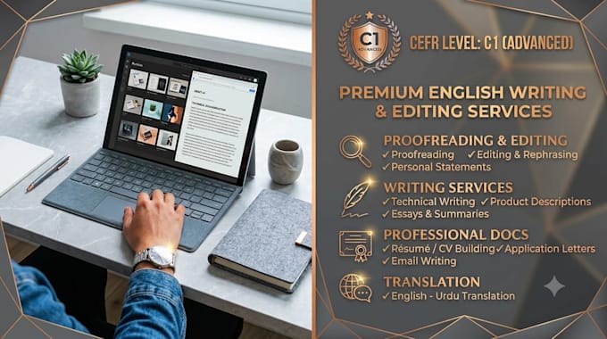 write or edit english content