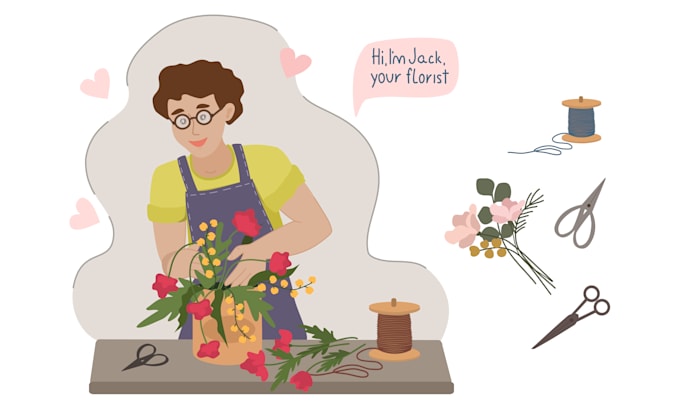 create a flat vector illustration in cartoon style