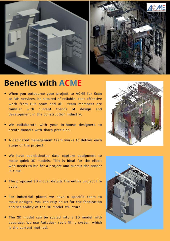 Scan to bim services by Acme_bim_80 Fiverr