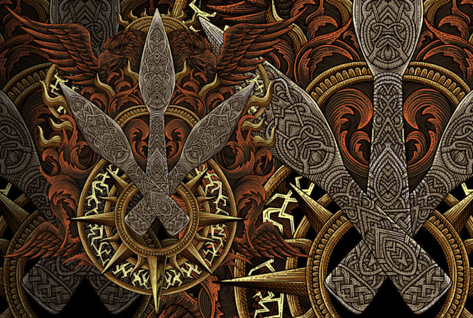 create super engraving style illustration