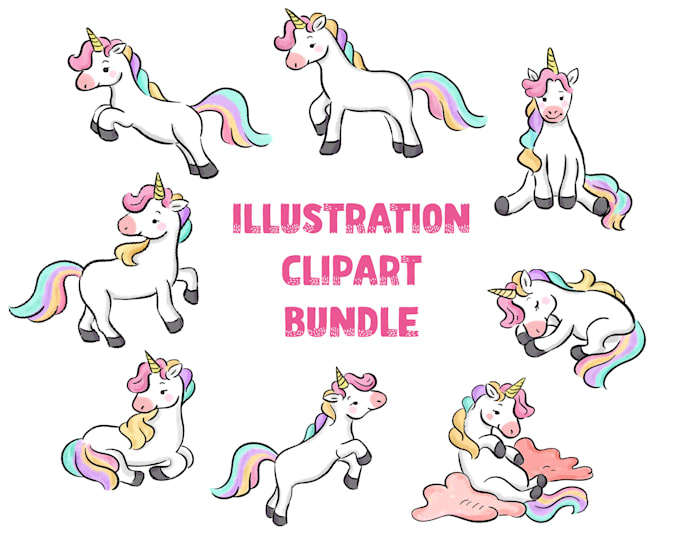 make illustration clipart bundle for you
