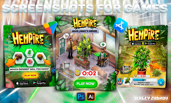 be creating screenshots for google play and app store