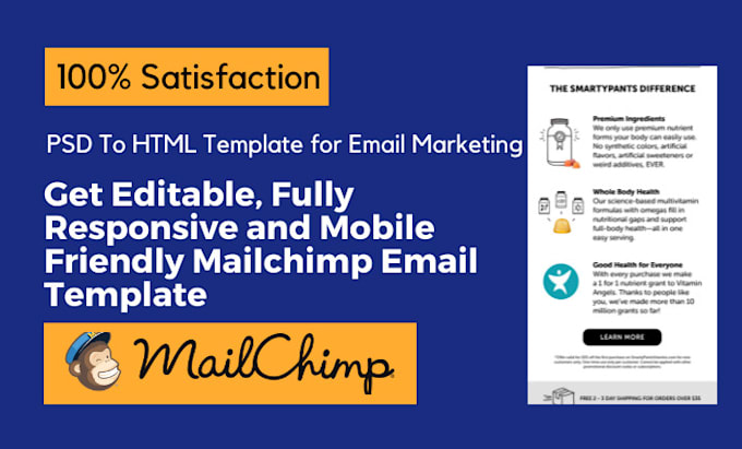 do responsive klaviyo and mailchimp email template design