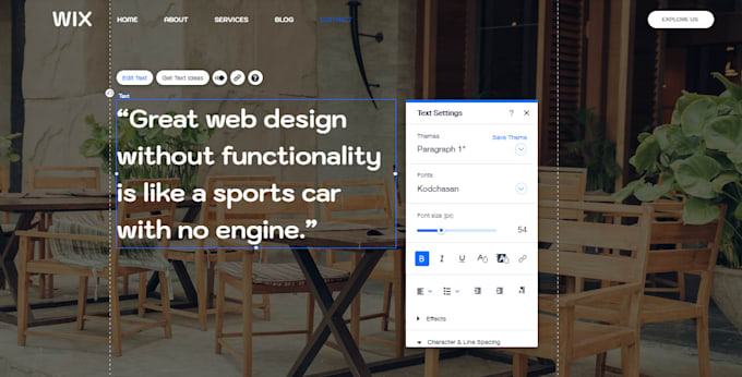 design or redesign a professional wix website