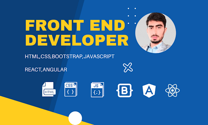 Do front end web development using html css javascript bootstrap react ...
