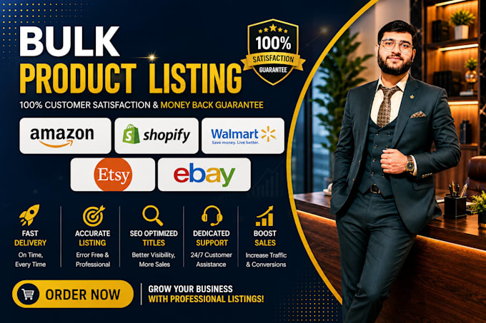 do bulk product listing on amazon, walmart, and ebay via bulk upload