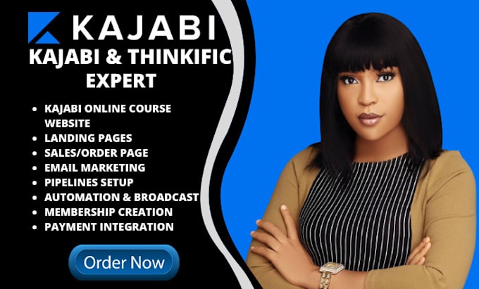 kajabi website design, kajabi online course website and kajabi landing page