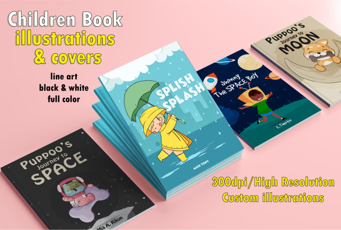 Hire a freelancer to draw children book illustration and cover book
