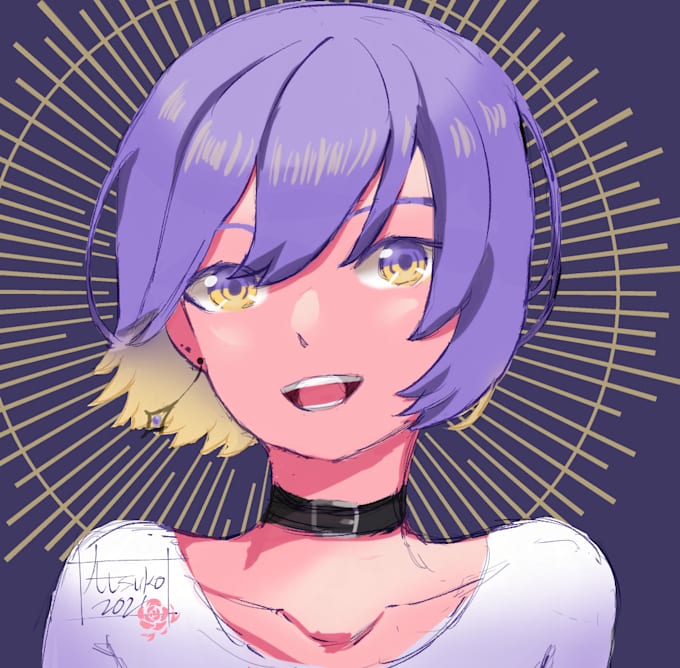create illustration and character design in anime style