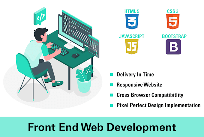 Do front end web development with html css and javascript by Mamun9498 ...