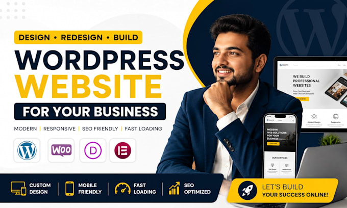 build custom wordpress website design or business website
