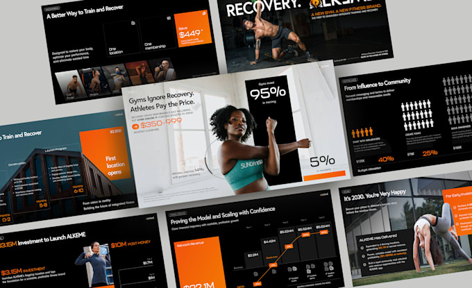 design a corporate investor ready pitch deck presentation
