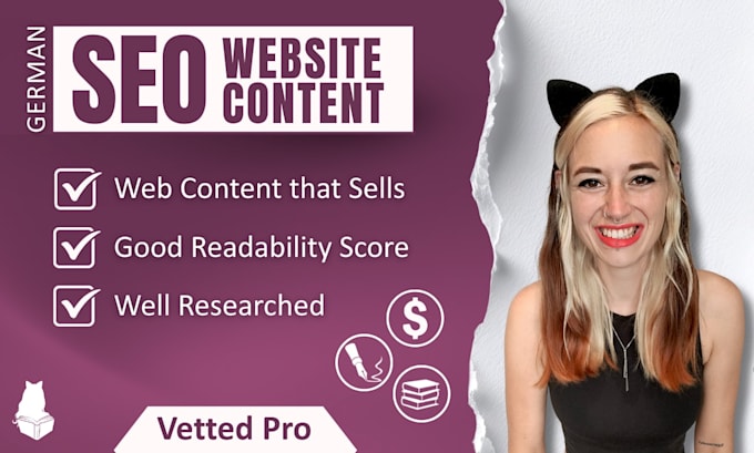 write your company profile and website content in german