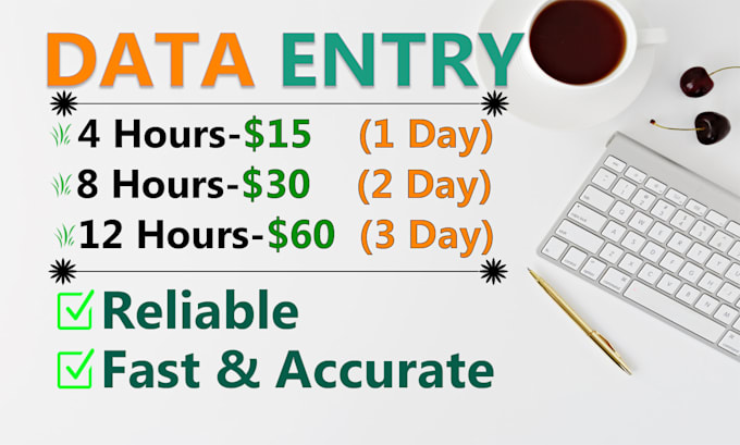 be your 4 hours virtual assistant for data entry copy paste and web scraping