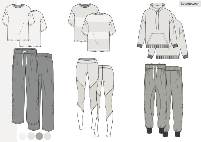 Pockets Fashion Flat Templates / Technical Drawings / Fashion - Etsy