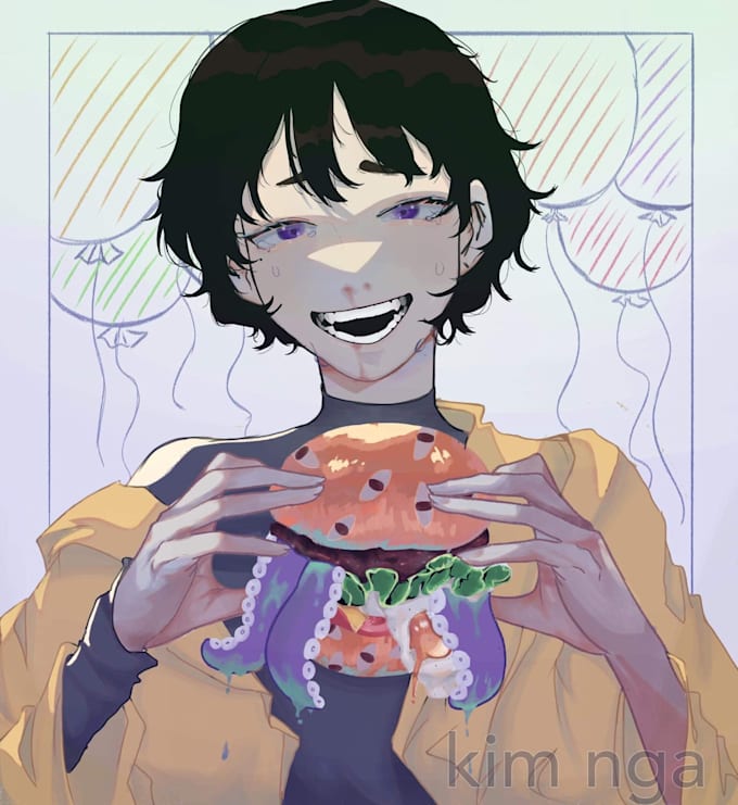design character sheet vtuber model anime art