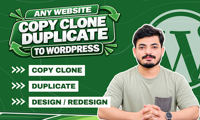 copy, clone, redesign any website or duplicate any wordpress website