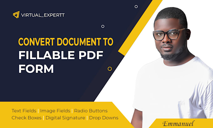 convert your document to a fillable PDF form