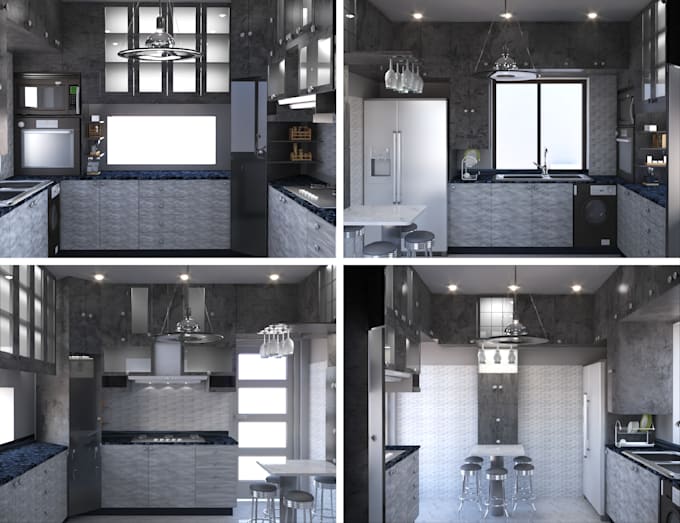 design and render 3d interior and exterior