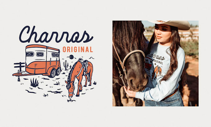 make vintage design for t shirt with western vibes