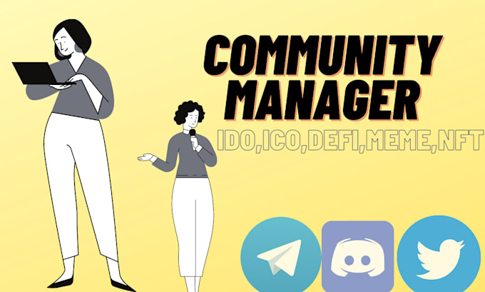 be a telegram or discord community manager, mod, cs