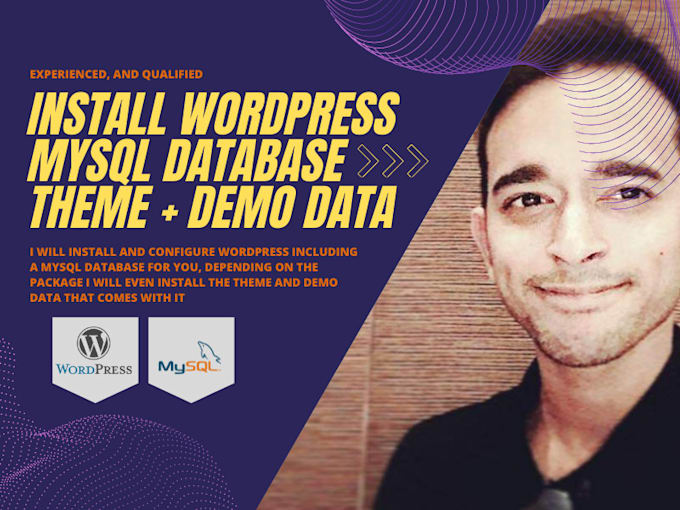 install wordpress, database, theme, and demo data