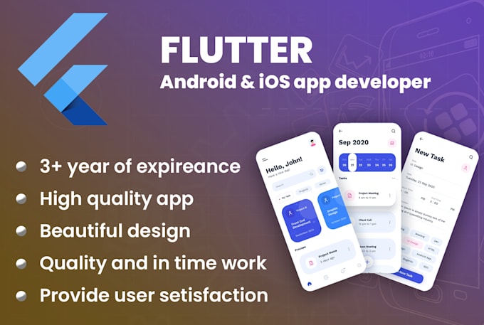 Develop android and ios app using flutter by Gohilsanju | Fiverr